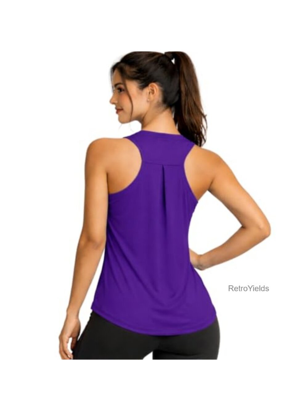 Women's Racerback Athletic Tank Top Lightweight Yoga Shirt Workout